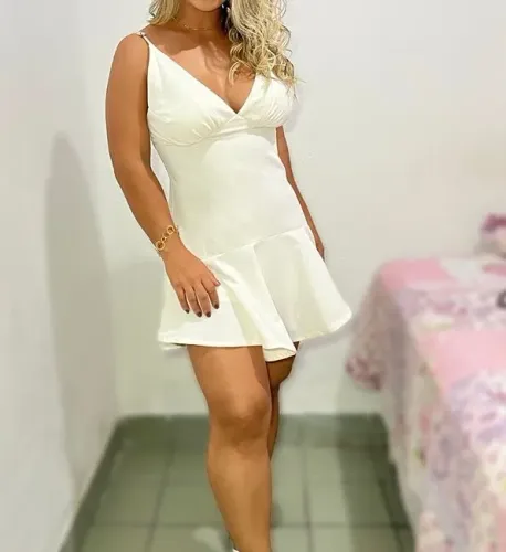 Vestido branco farm 