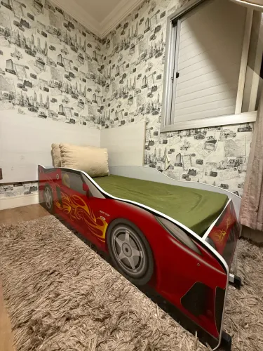 Cama de carrinho com colchão 