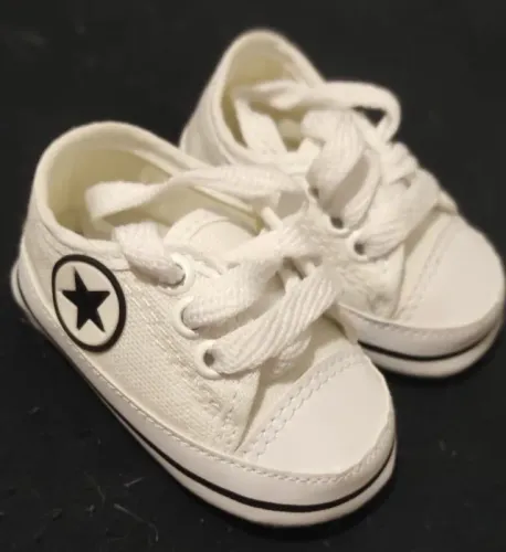 02 Mini all star vermelho e branco