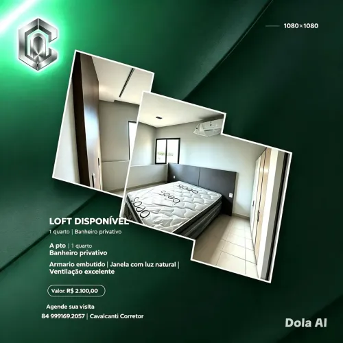 ALUGO LOFTS 1/4 E 2/4 MOBILIADOS CANDELARIA - CAVALCANTI CORRETOR CL5787