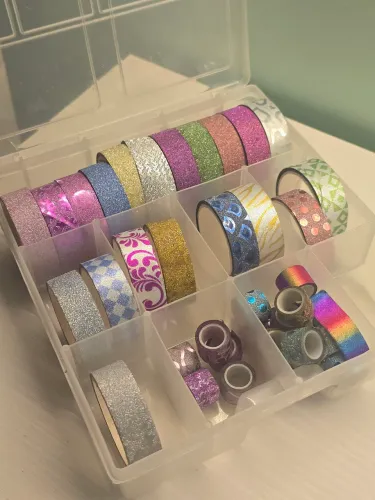 20 washi tape glitter + 15 mini unidades (kit, coleção)