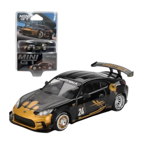 MINI GT 1149 - Toyota GR86 LB Nation Black / Gold DIECAST 1/64 MINIATURA