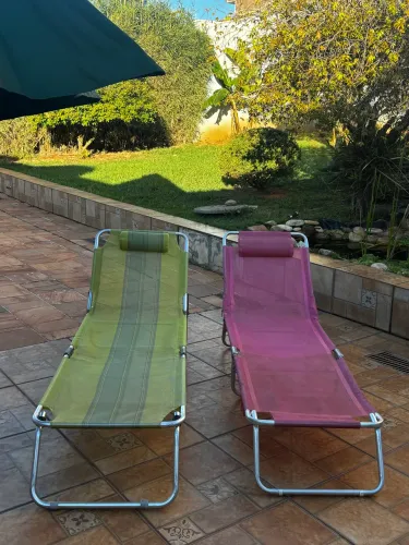 2 Espreguiçadeiras de Alumínio para Piscina/Jardim - Dobráveis