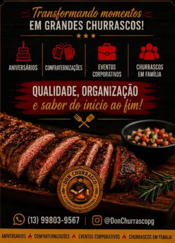 CHURRASQUEIRO ARTESANAL - CARNE NO PONTO E SEM STRESS