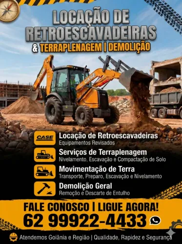 Locação de Retroescavadeiras
