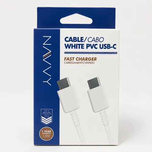 Cabo USB-C para USB-C NAVVY 1 Metro - Carregamento Rápido