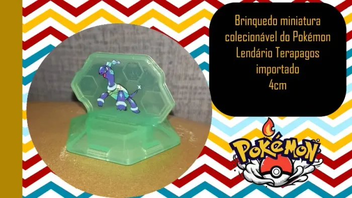 Brinquedo miniatura colecionável do Pokémon Lendário Terapagos importado