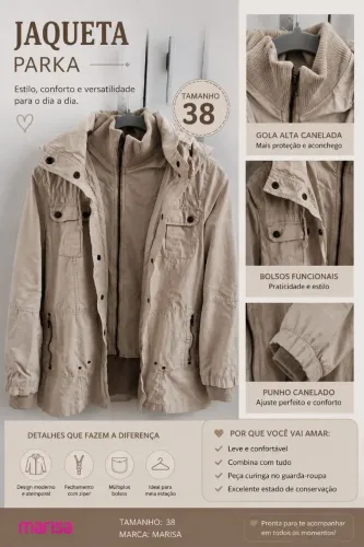 Jaqueta parka feminina 38