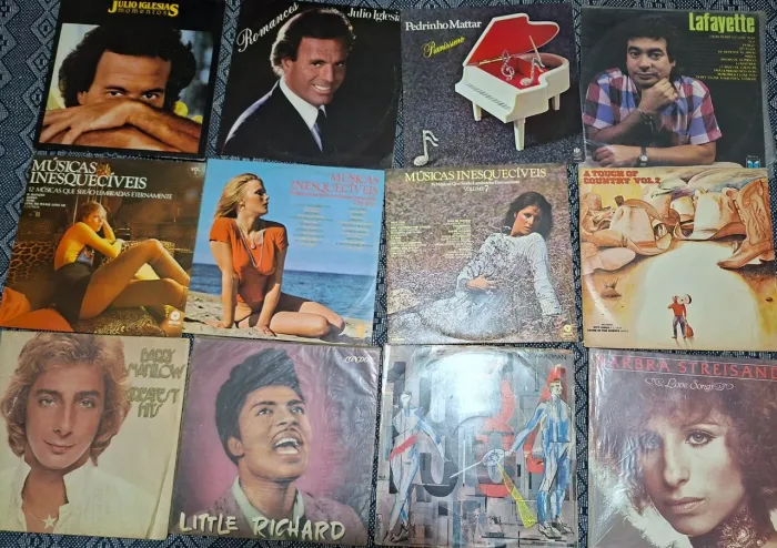 LPs Originais - Julio Iglesias, Little Richard, Rick Wakeman, Barbra Streisand e outros