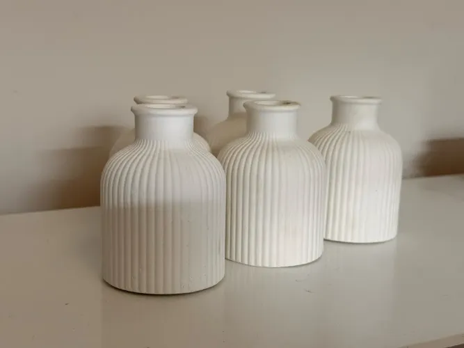 Kit 5 Vasos de gesso para decoração