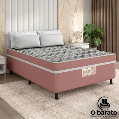 Cama Box Conjugada Viúva 128x42cm Star Pink Bacetto