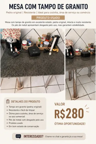 Mesa de Jantar Granito