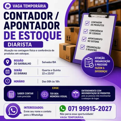 Contador de Estoque- Duas Diárias