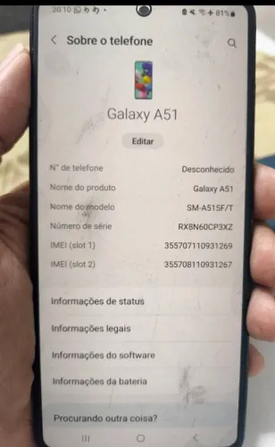 A51 Samsung novinho com nota