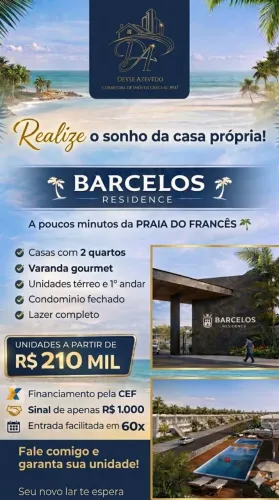 Casa na planta em condomínio fechado em Marechal Deodoro-AL