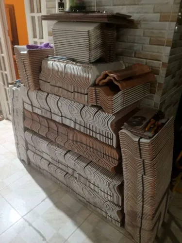 Venda de telhas colonial esmaltada Branca 590 telhas