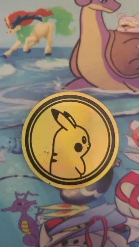 moeda pikachu - original oficial pokémon c/ detalhes conforme foto