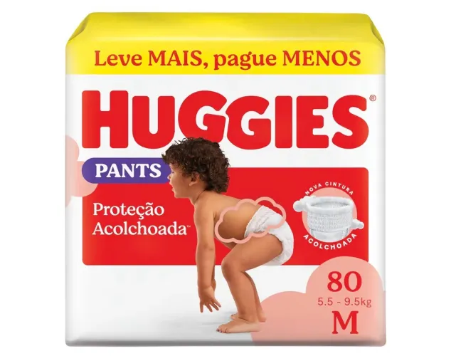 Fraldas M proteção acolchoada