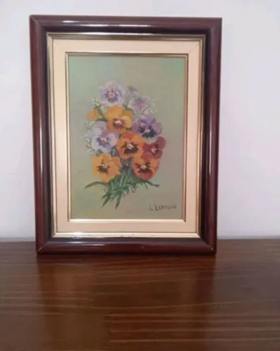Pintura a Oleo com Moldura Assinada