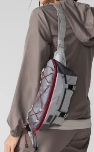Bolsa transversal esportiva unissex (cinza)