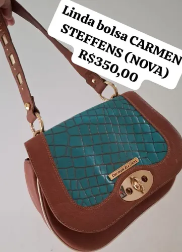 LINDA BOLSA MARCA : CARMEN STEFFENS ( NOVA E ORIGINAL)