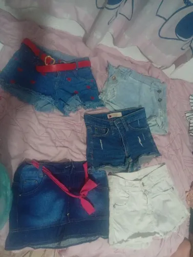 Lote shorts jeans menina