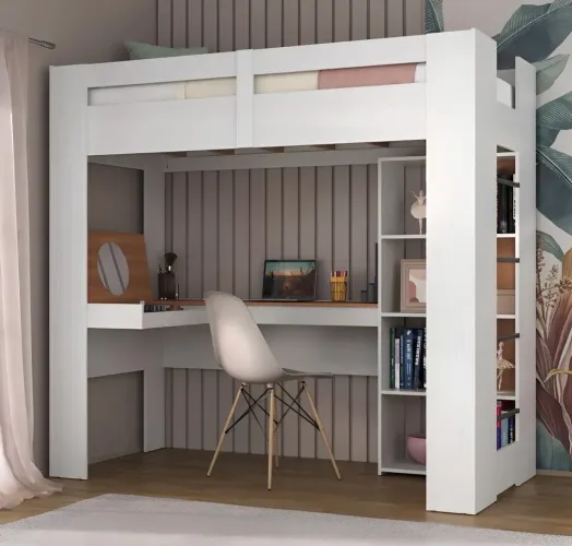 Cama multifuncional com escrivaninha