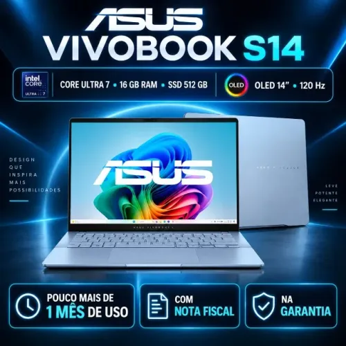 ASUS Vivobook S14 - Core Ultra 7, 16 GB, SSD 512 GB, OLED 120 Hz