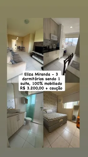 Apartamento 100% Mobiliado | 3 Quartos (1 Suíte) | Vaga Coberta | Eliza Miranda