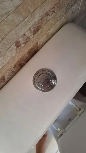 Vaso sanitário com caixa acoplada e tampa acolchoada 