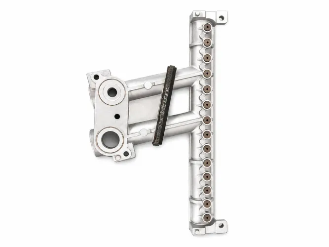 Manifold / Régua de injetores, aquecedores Rinnai, modelos REU 16FEH, 1601 e 1602 GN e GLP