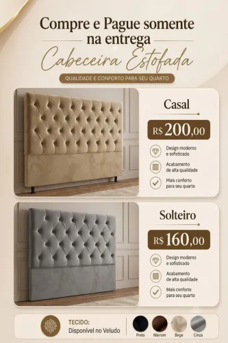 Cabeceira casal e solteiro 