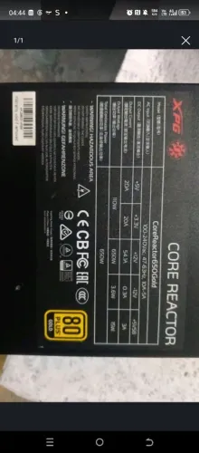 Fonte xpg 650 e core reactor 
