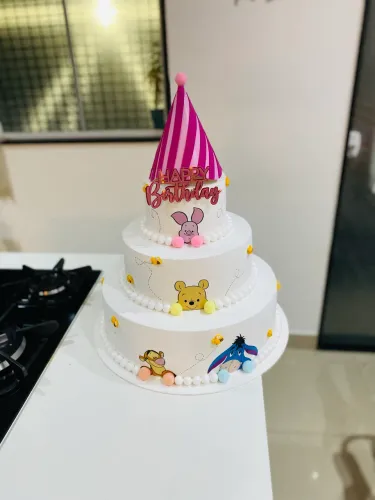Bolo fake ursinho pooh