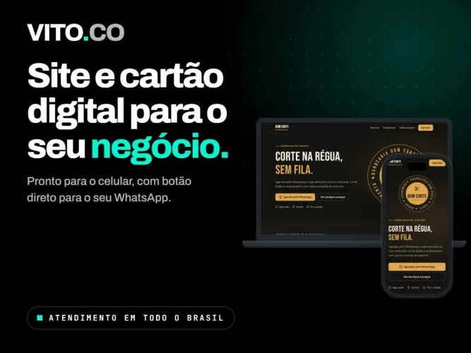 Criação de site e cartão digital para todo o Brasil