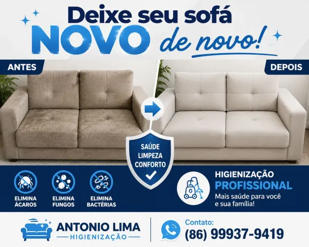 Higienização de sofá