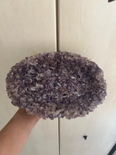 Prato Centro de Mesa de Ametista Natural - Porta Joias e Purificador