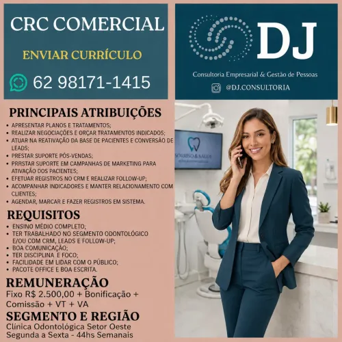 Vendedor clínica odontológica