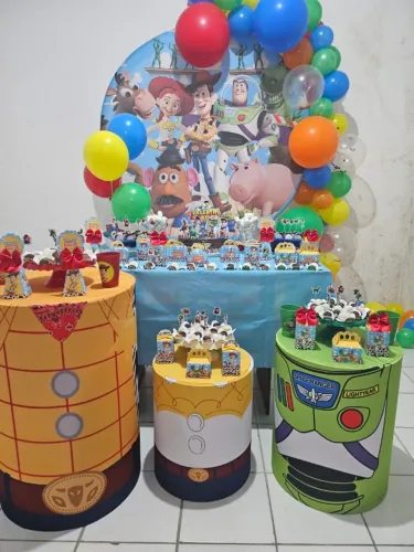 Painel + Capa Cilindros Festa Infantil - Toy Story