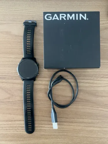 Garmin Forerunner 255 Music 46 mm Preto com Caixa e Cabo Original