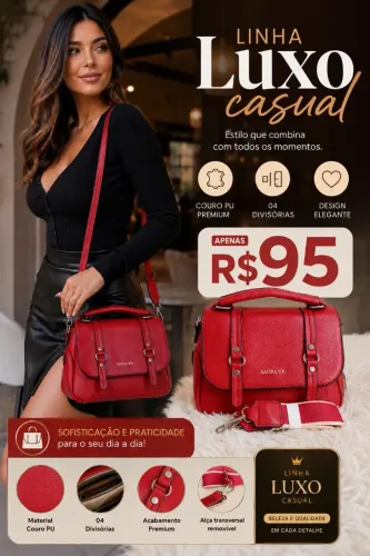 Bolsa Média Feminina Red