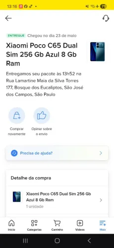 Smartphone poco usado