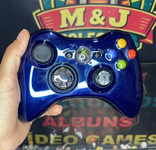 Controle Xbox 360 Edição especial Azul metálico