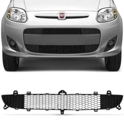 Grade Parachoque Fiat Palio Novo 2012 à 2017 - Inferior Preto - Fipparts
