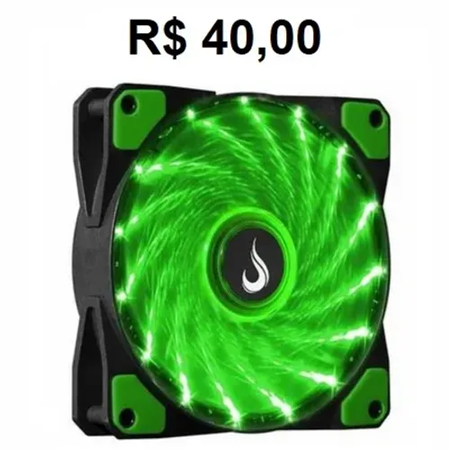 Cooler p/ gabinete 12cm preto 35,00 / C/ led verm., verde 40,00 / 8cm 20,00
