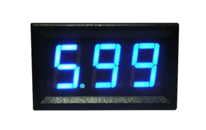 Voltímetro Medidor De Tensão Led Digital Azul 2 Fios 4.5-30v 0.36 Carro COD-CP539  