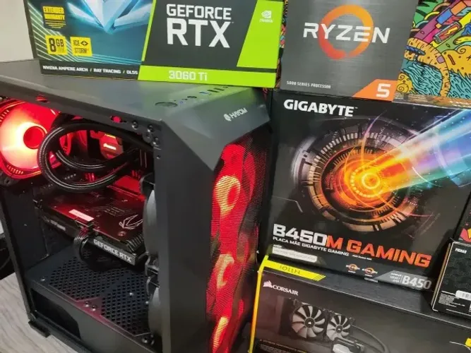 Pc Gamer Novo Ryzen 5 4500 + RTX 3060 em até 12x 1 ano de garantia