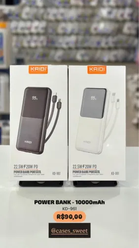 Power Bank 10000mAh KD-961 - Carregamento Rápido