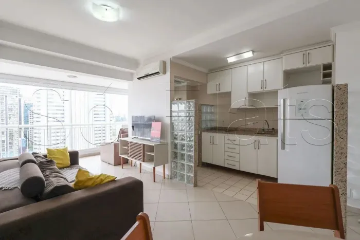 Flat para locação de 55m² com 1 dormitório e 1 vaga de garagem no Brooklin