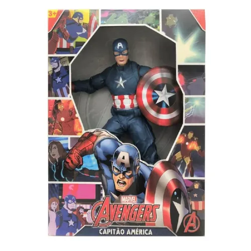 Boneco Capitão América Revolution Gigante 0514 Mimo Novo e Lacrado de Fábrica <br>